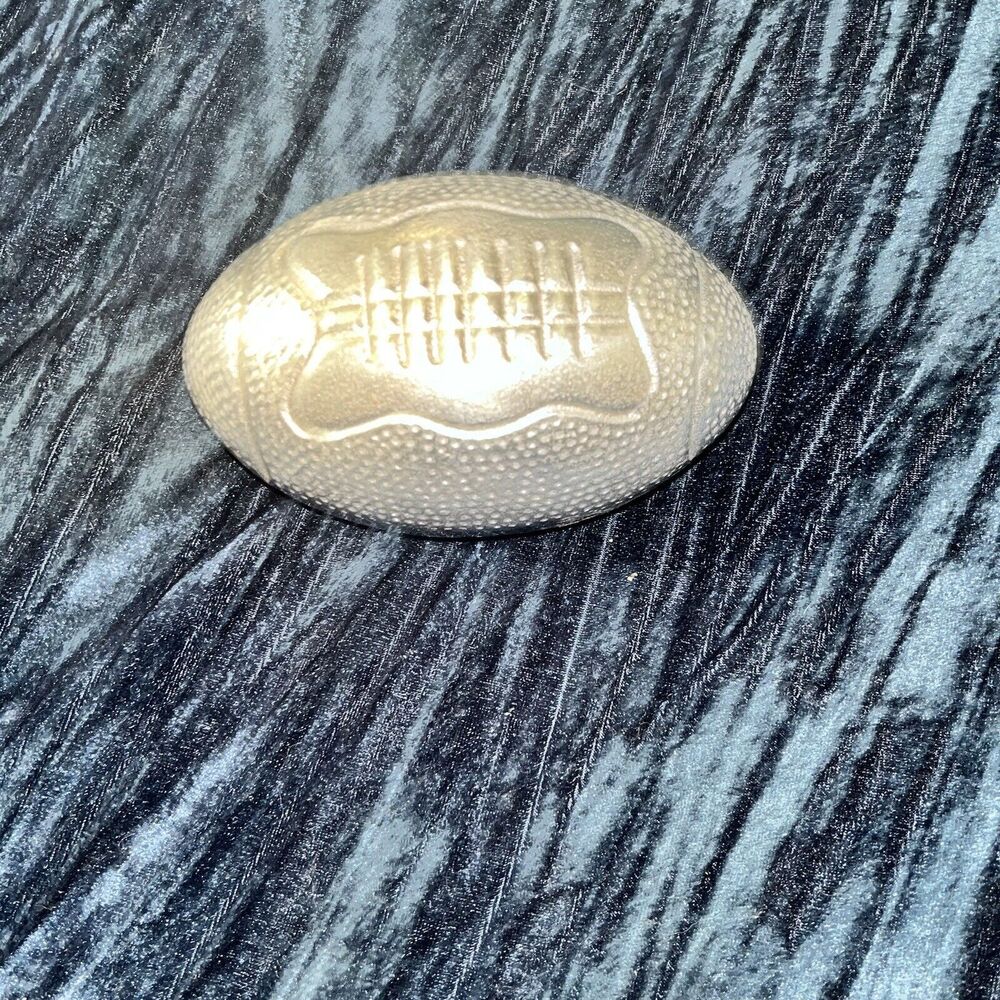 Sagebrook Home Rugby Ball Silver ~ 8" X 5" decor sports